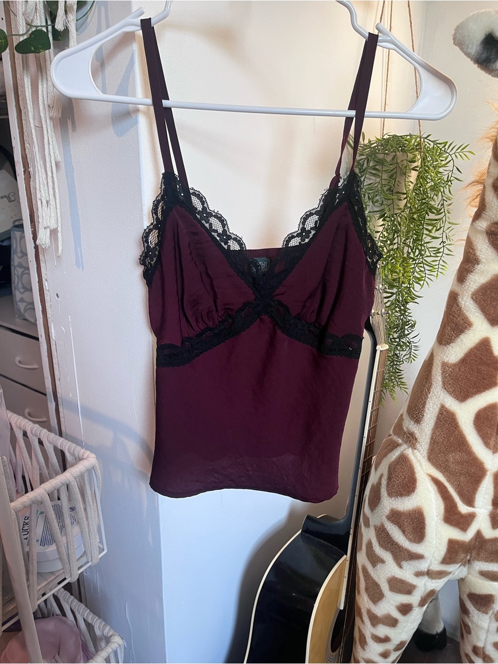 wild fable Plum Lace-Trim Cami
